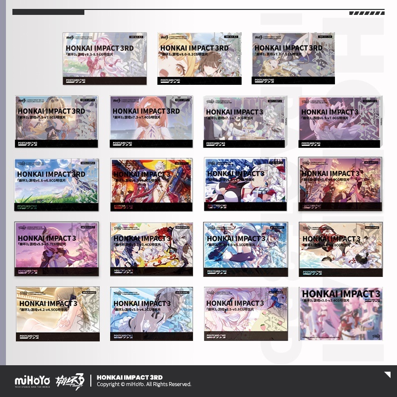 3rd 57pt】崩壊3rd ゲームCG ポストカード40枚セット｜HAKUTEA
