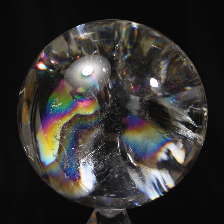 スーパートップクオリティ]レインボー水晶丸玉/アイリスクォーツ