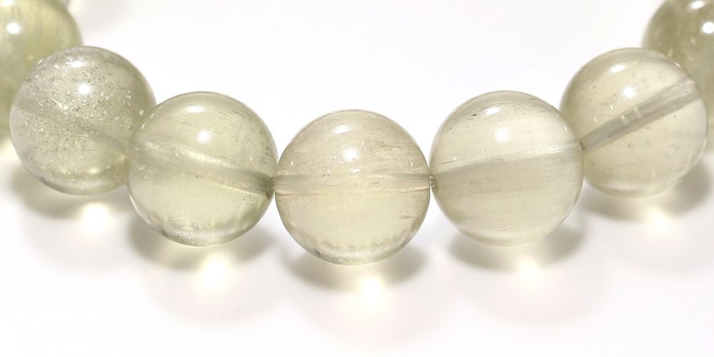 高品質]天然リビアングラスブレスレット（約13mm玉） - 埼玉県吉川市の