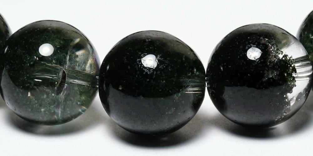 高品質++]ディープグリーンガーデンクォーツブレスレット/庭園水晶