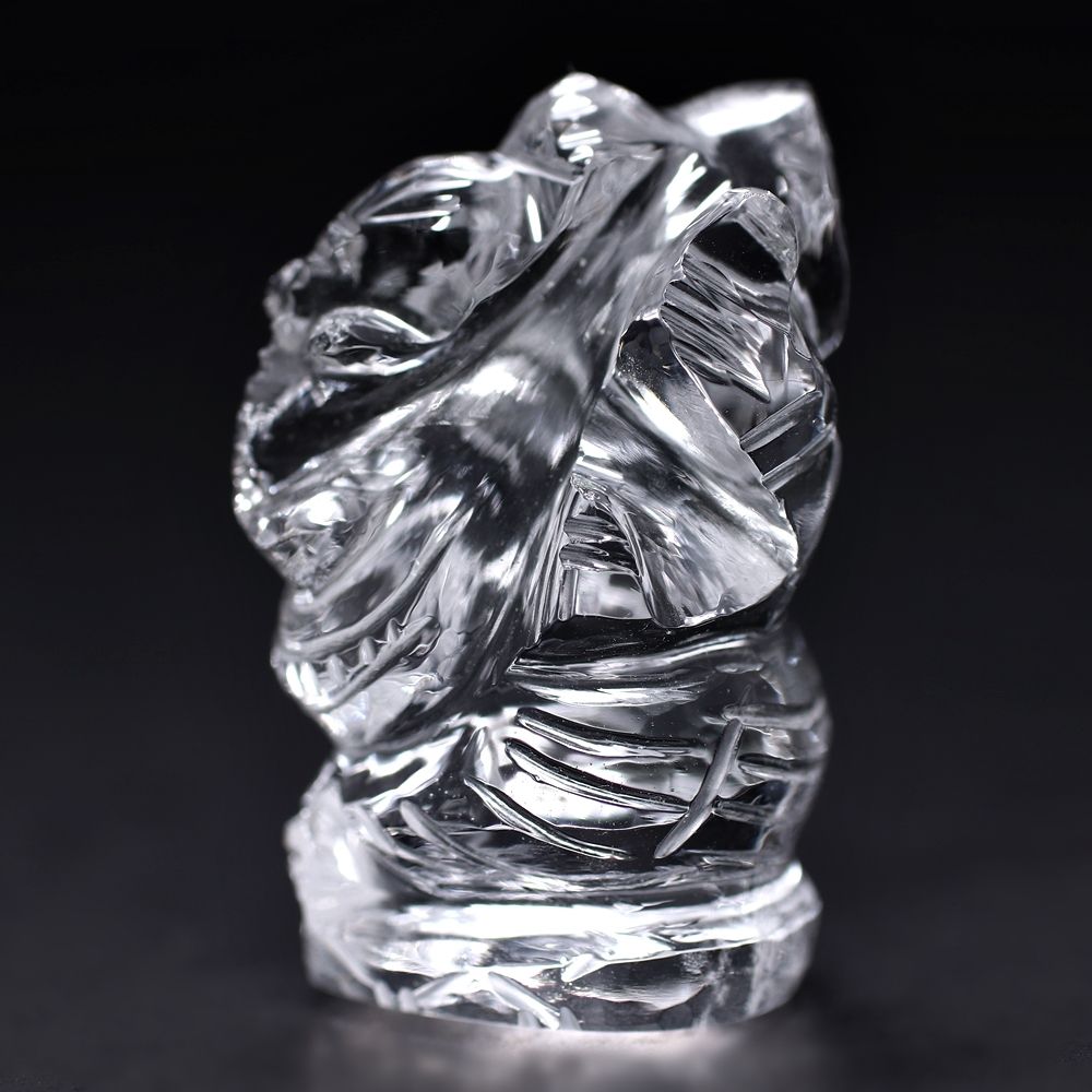 高品質++]インド/マニハール産ヒマラヤ水晶ガネーシャ像（高さ約2.9cm