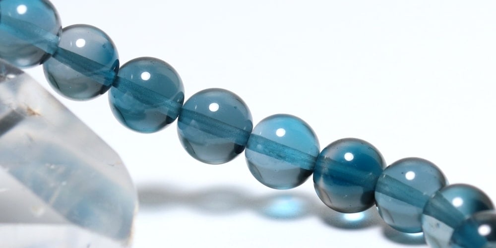 トップクォリティ]ロンドンブルートパーズブレスレット（約8.5mm玉