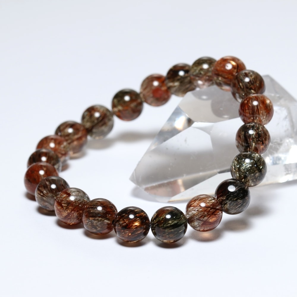 高品質]タンザニア産フォリエーテッドマイカインクォーツブレスレット