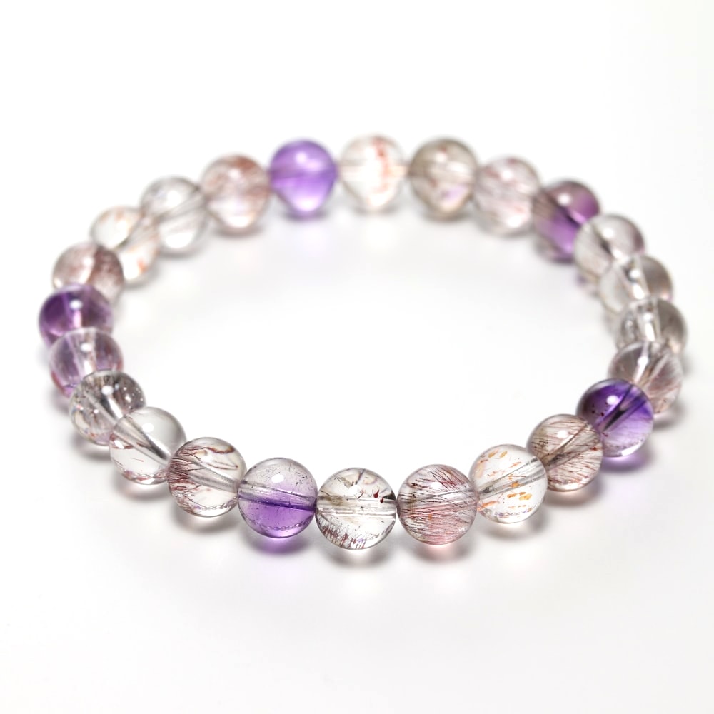 特別価格/高品質]ミックススーパーセブンブレスレット（約7.5mm玉