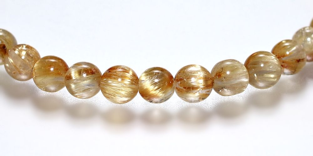 高品質+]キャッツアイルチルクォーツブレスレット（約5mm玉） - 埼玉県