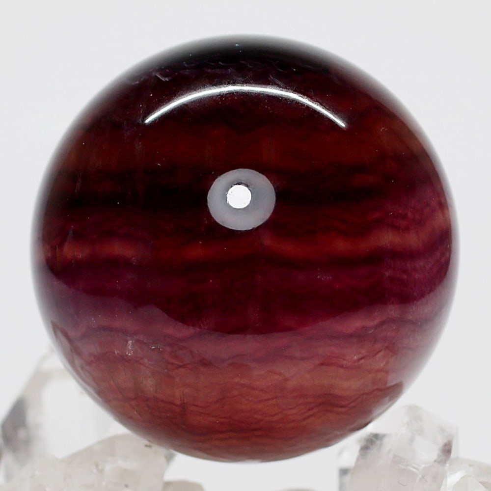 高品質]チェリーレッドフローライト丸玉/蛍石スフィア（直径51.1mm