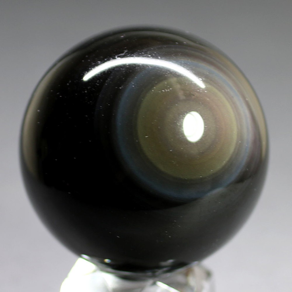 メキシコ産]レインボーオブシディアン丸玉 /黒曜石スフィア（56.9mm