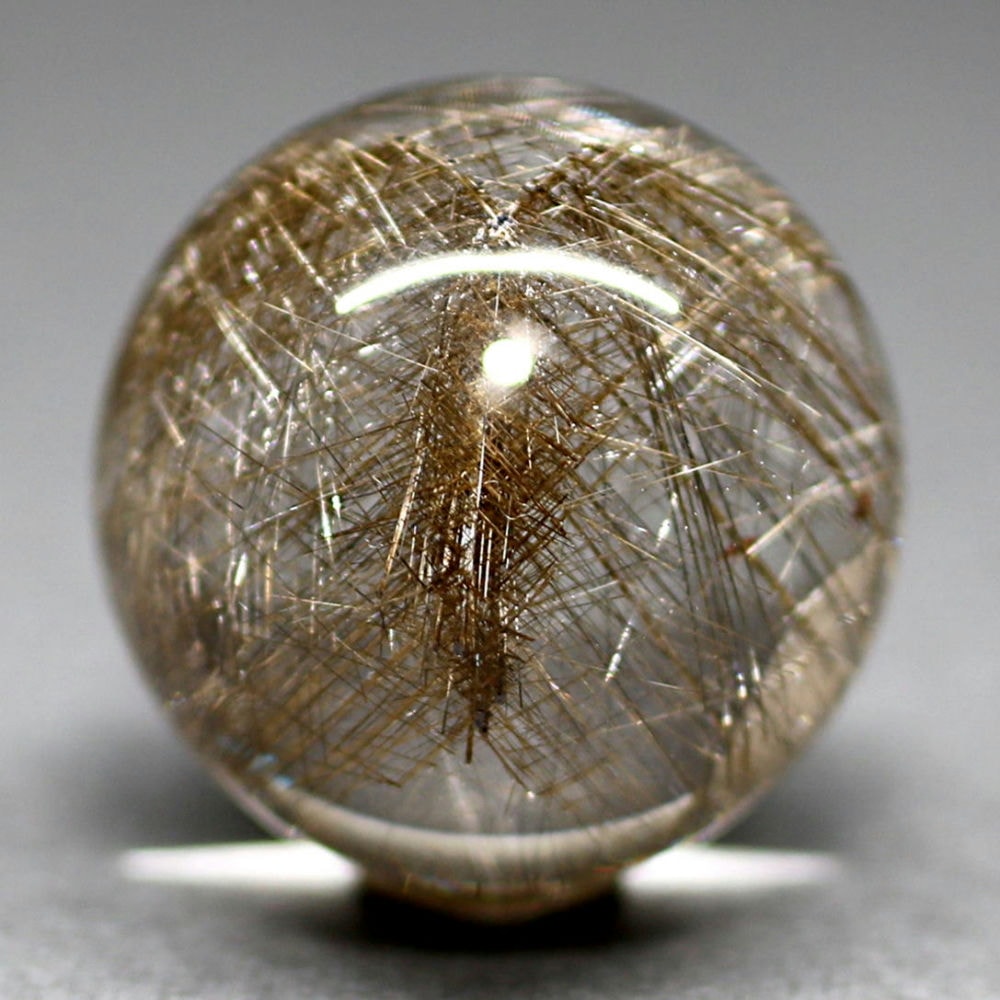 トップクォリティ]ブラジル産シルバールチルクォーツ丸玉/スフィア