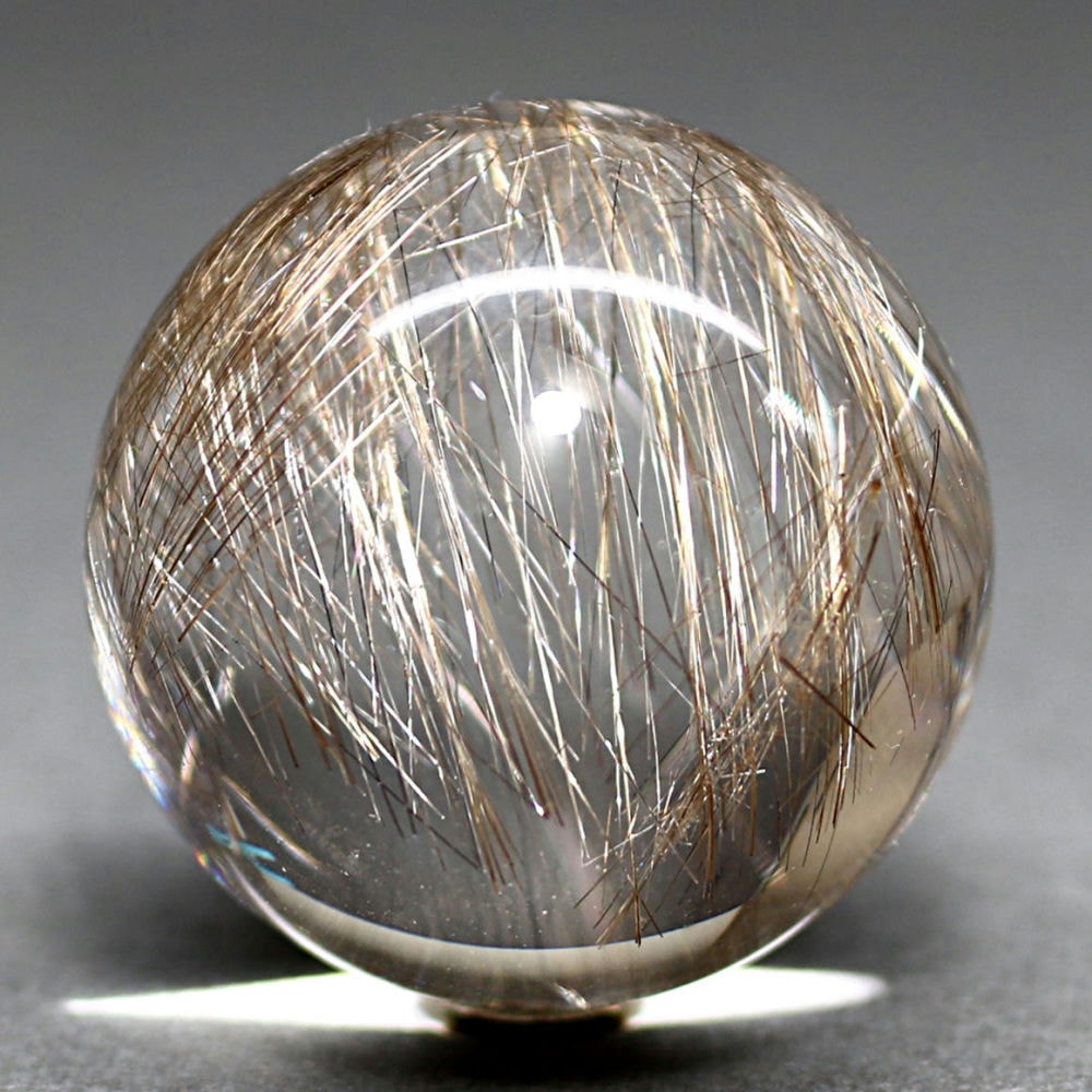 トップクォリティ]ブラジル産シルバールチルクォーツ丸玉/スフィア