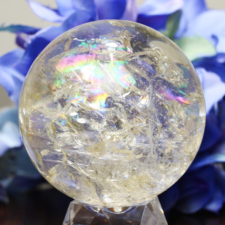 トップクォリティ]レインボーシトリン丸玉/スフィア（49.8mm） - 埼玉