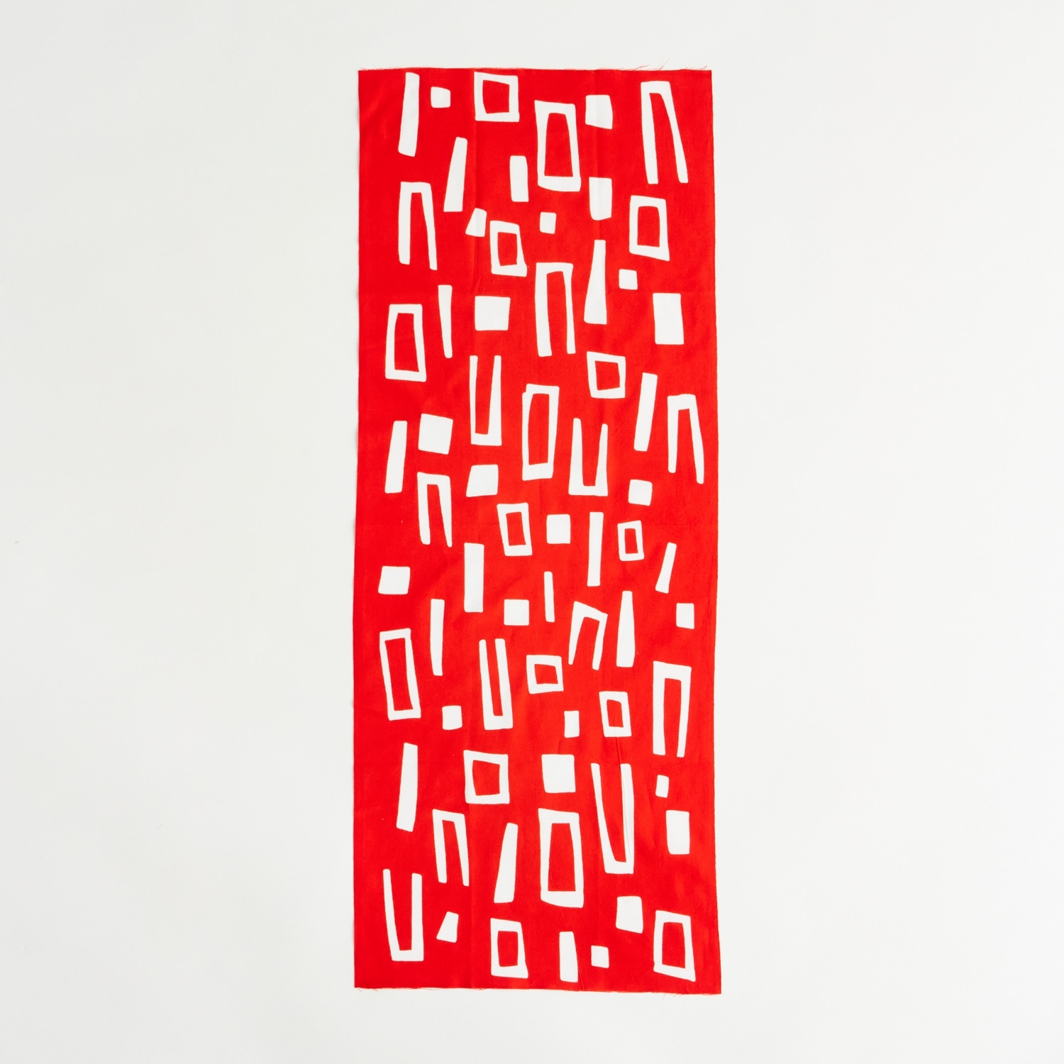 柚木沙弥郎デザイン IDEE Daily Cloth ブロック オレンジ｜ハンカチ