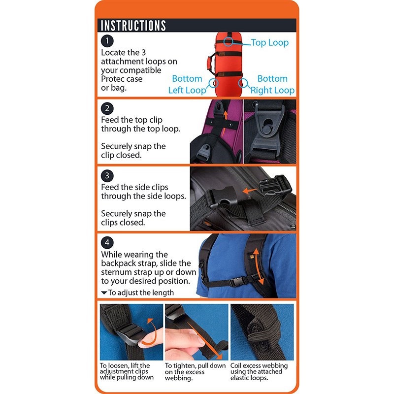 PROTEC プロテック / バックパック ストラップ BPSTRAP (プロテック