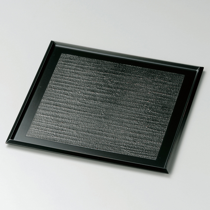 角小膳 9.0 錆漆 漆塗り ランチョンマット・折敷 12-09203/09204 漆器