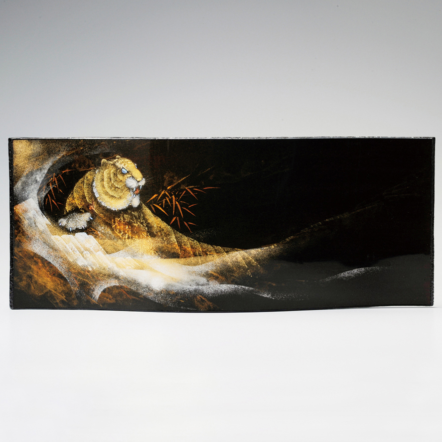 パネル 虎 漆塗り・木製 11-15202 (製造中止) 漆器の井助