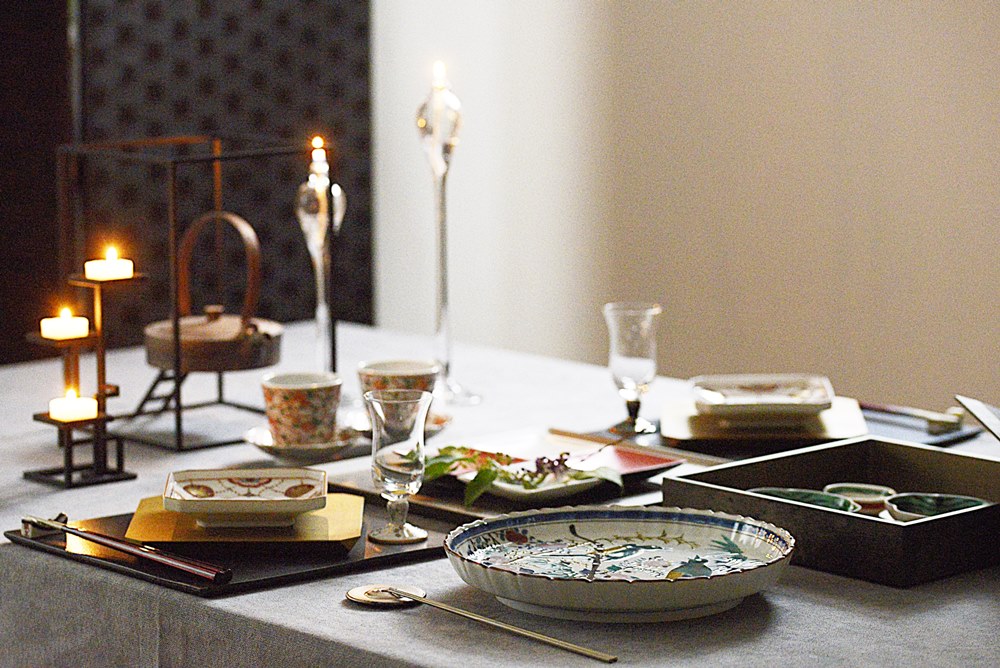 瑛生の器（九谷美陶園）｜（古）はは鳥文様八寸飾皿（切手付き）｜作家