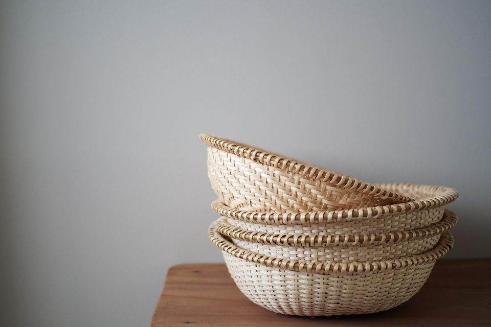 マタタビの飾り編み丸盛りかご - ウェブショップ - jokogumo - よこぐも