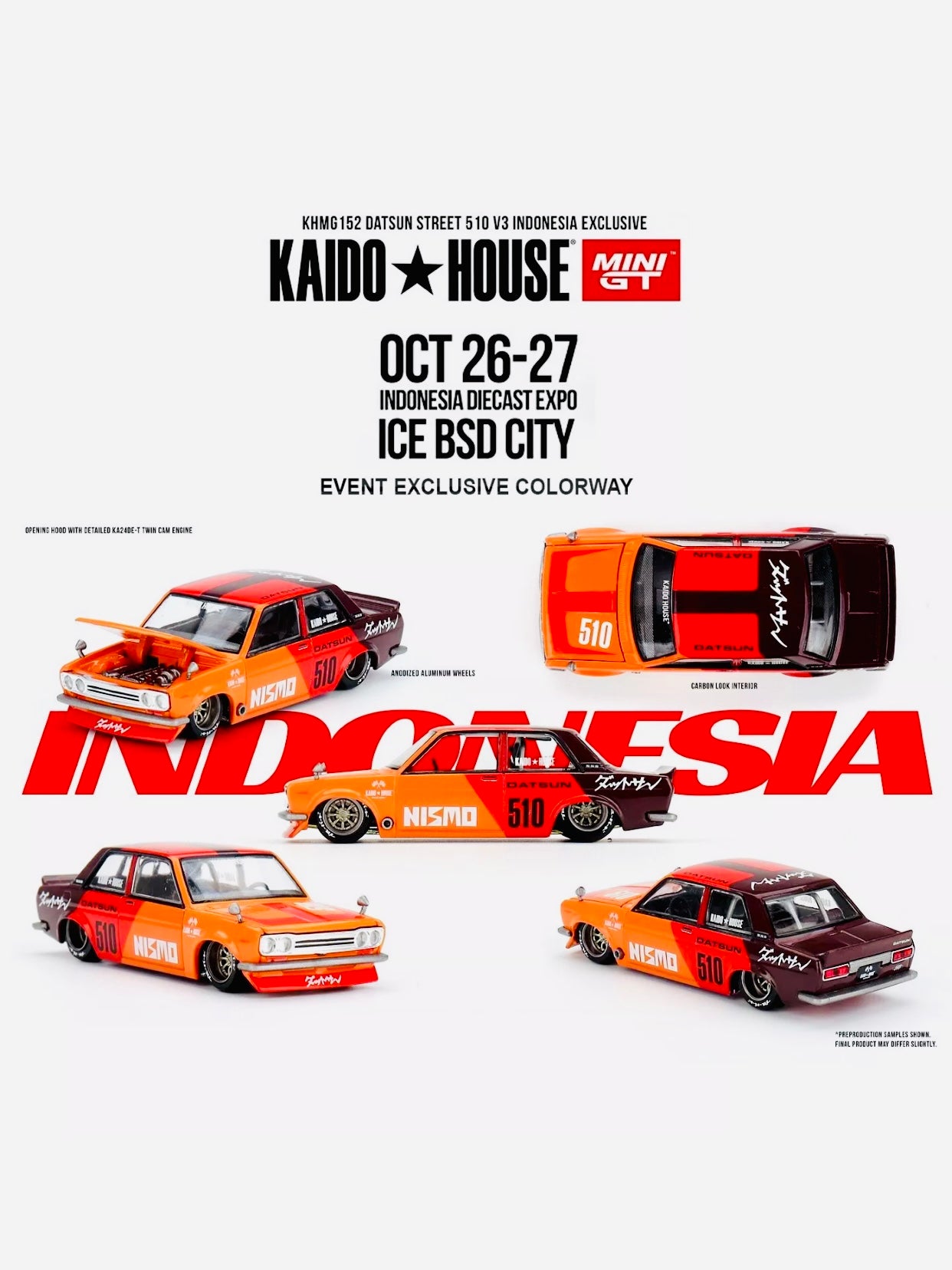 Mini GT x Kaido House Collab Factory Sealed Indonesia 2024 Expo