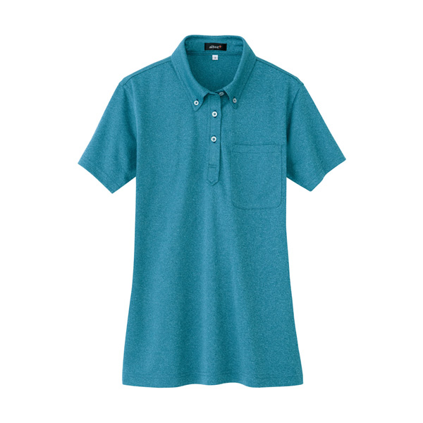 AZ-10603】 抗菌防臭ボタンダウンドライポロシャツ(左胸ポケット付き