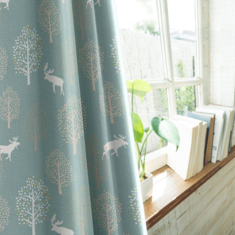 エルク カット生地 JD-19153 ライトブルー ｜ジャストカーテン