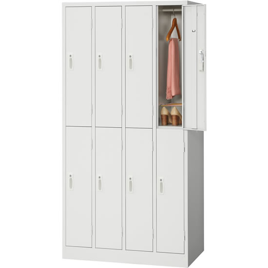 AKL-W8 8人用（4列2段） AKL スチールロッカー 幅900 奥行515 高さ1790