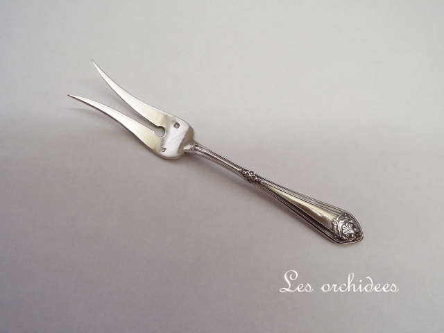 フランスアンティーク 純銀 オードブル サービング4本セット オルキデ