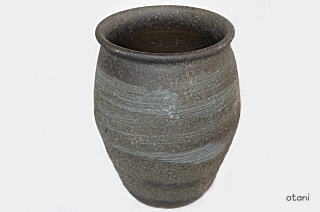 信楽焼大型青流し灰窯変水瓶【水鉢】陶器の販売