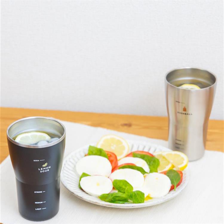 レモンサワー&ハイボールタンブラー 520ml ブラック(ブラック): ホーム