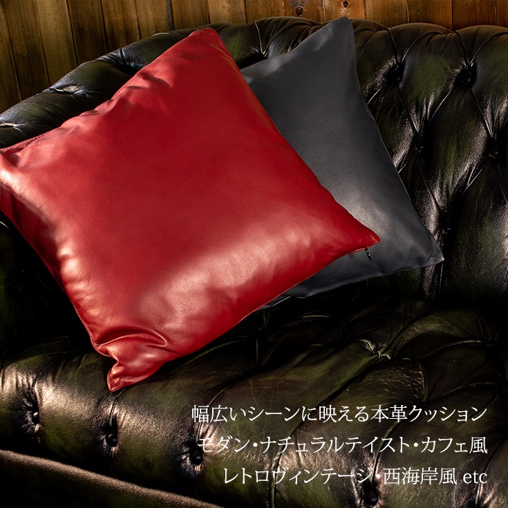 LIUGOO 本革 クッションカバー 男女兼用 リューグー ITG01A クッション