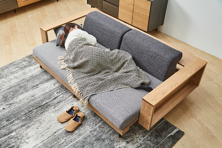 SYU（シュウ） ソファベッド（ナチュラル）170cm - ローソファ・フロア