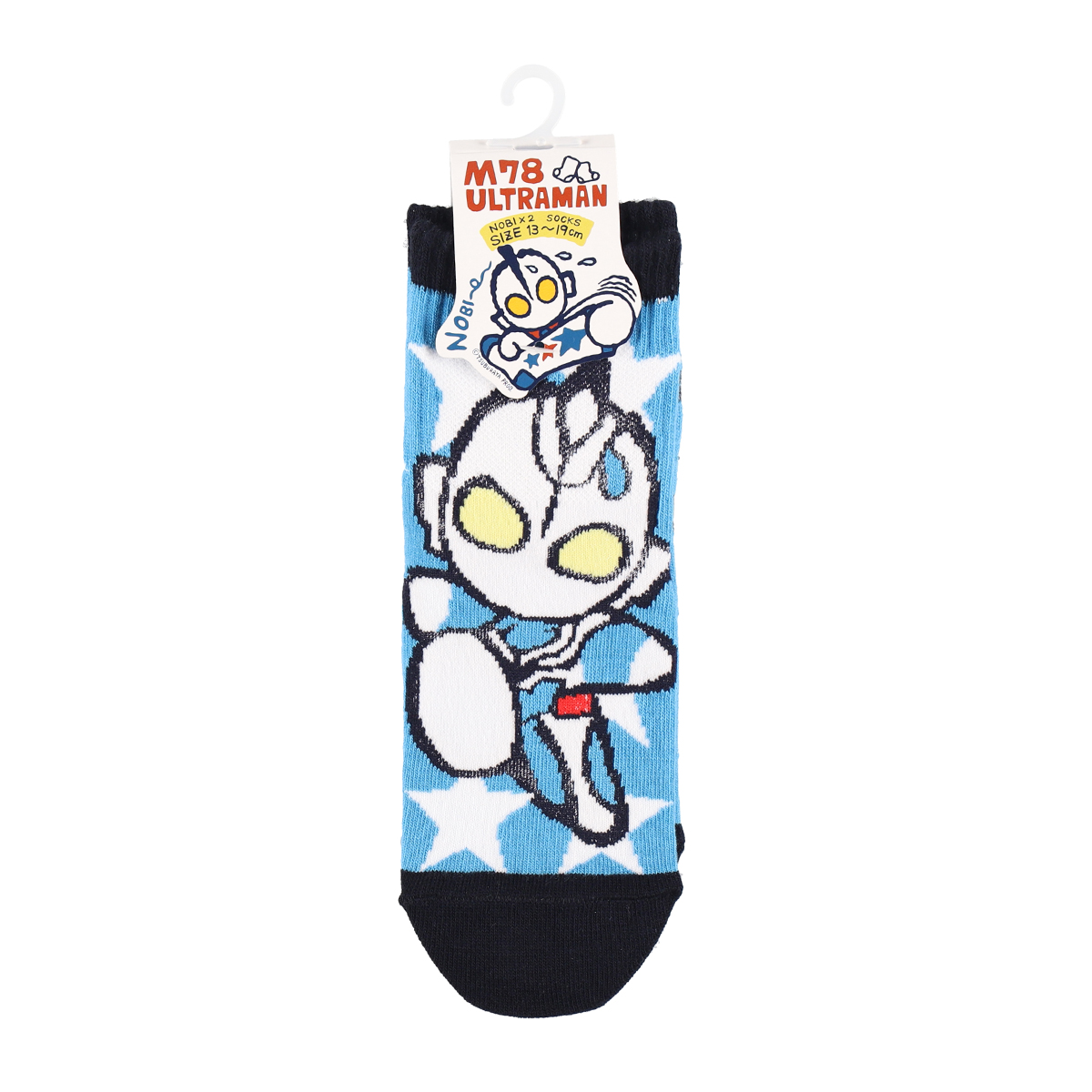 M78ウルトラマンのびのびソックス 仲良し スター マリンブルー 13