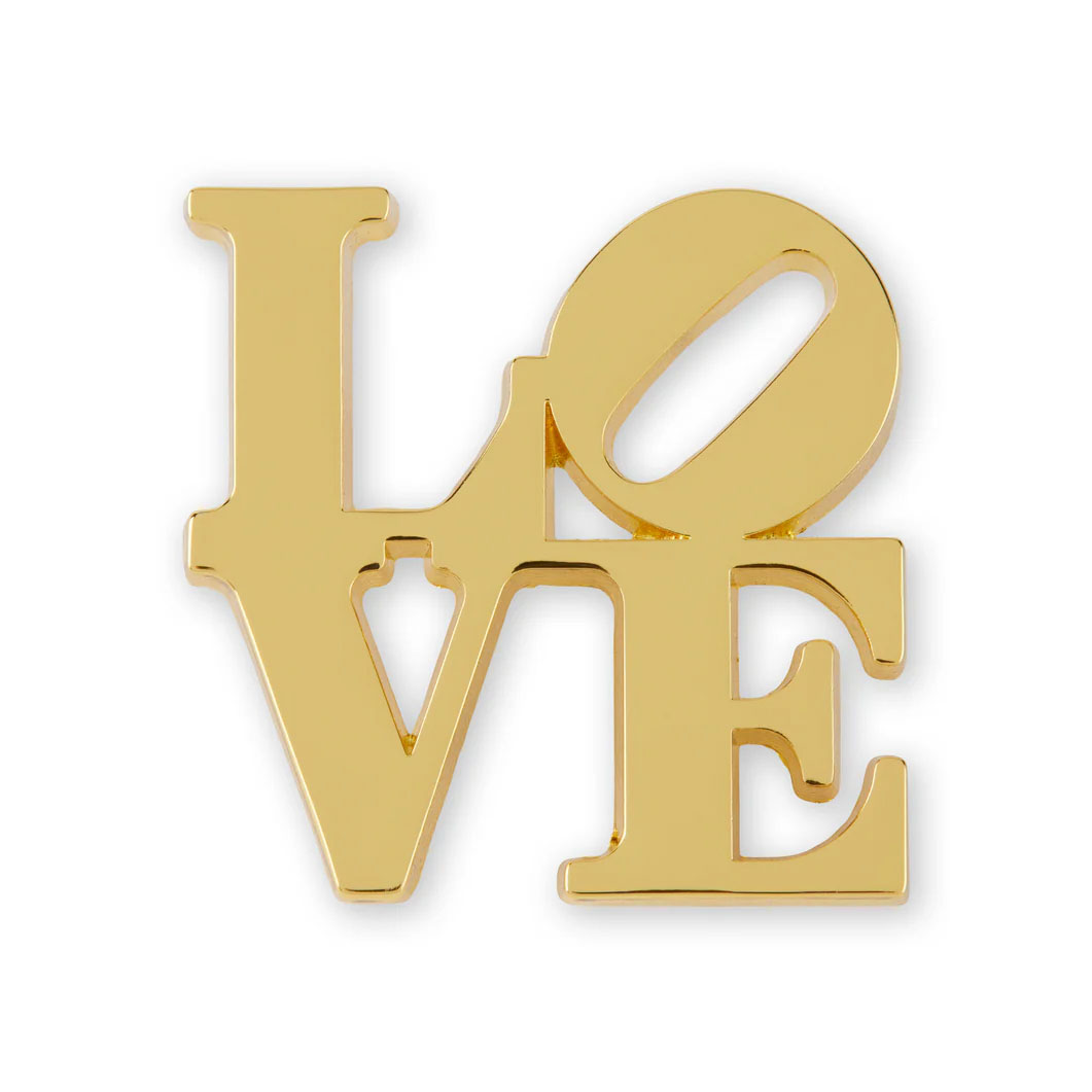 ロバート・インディアナ：LOVE エナメルピンゴールド(エナメルピン