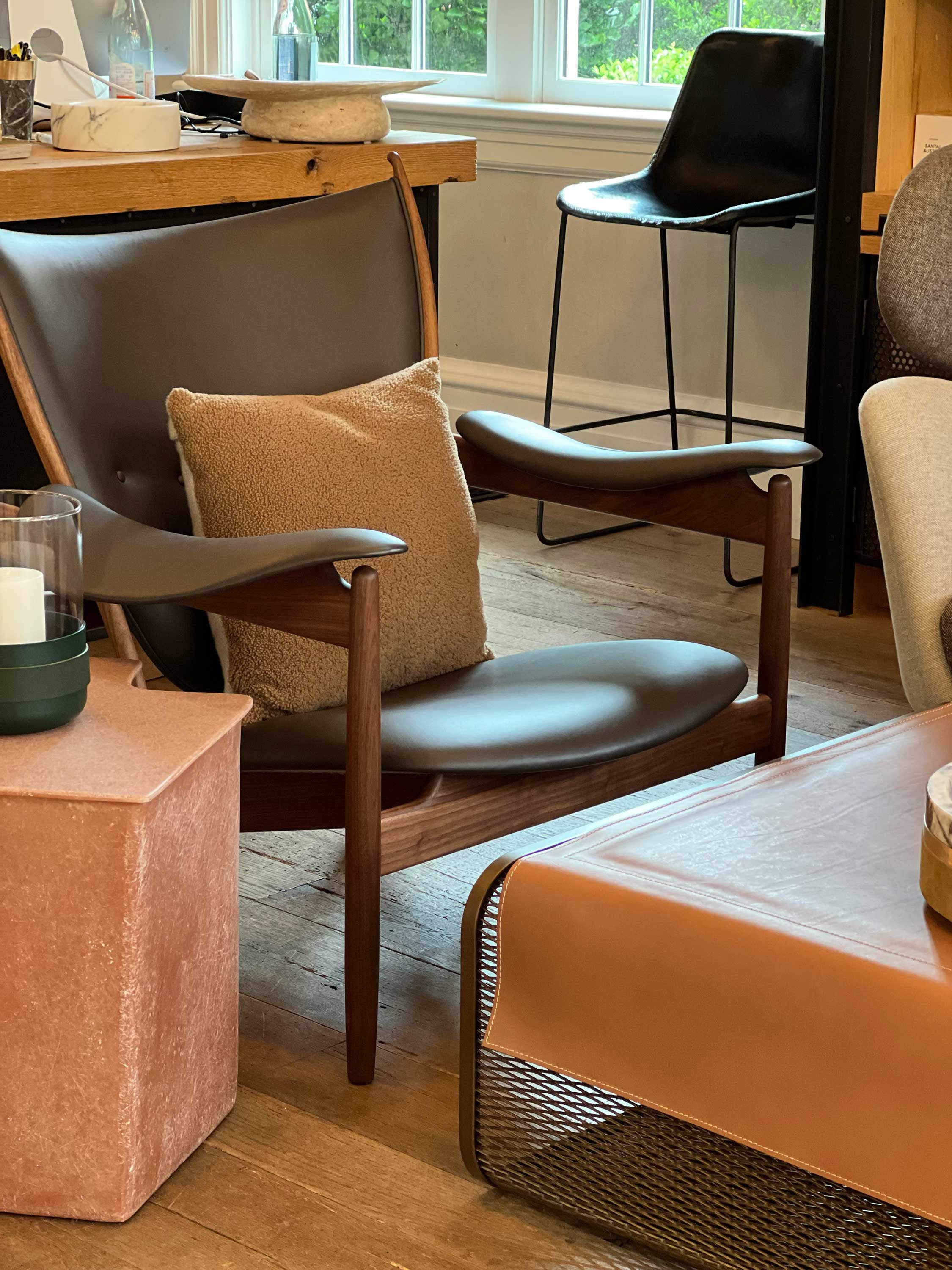 High Leather Giron Bar Stool by Sol y Luna