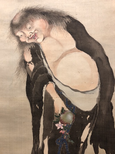 宋紫石 蝦蟇仙人図 左右牡丹図｜古美術・掛け軸の販売・買取・鑑定