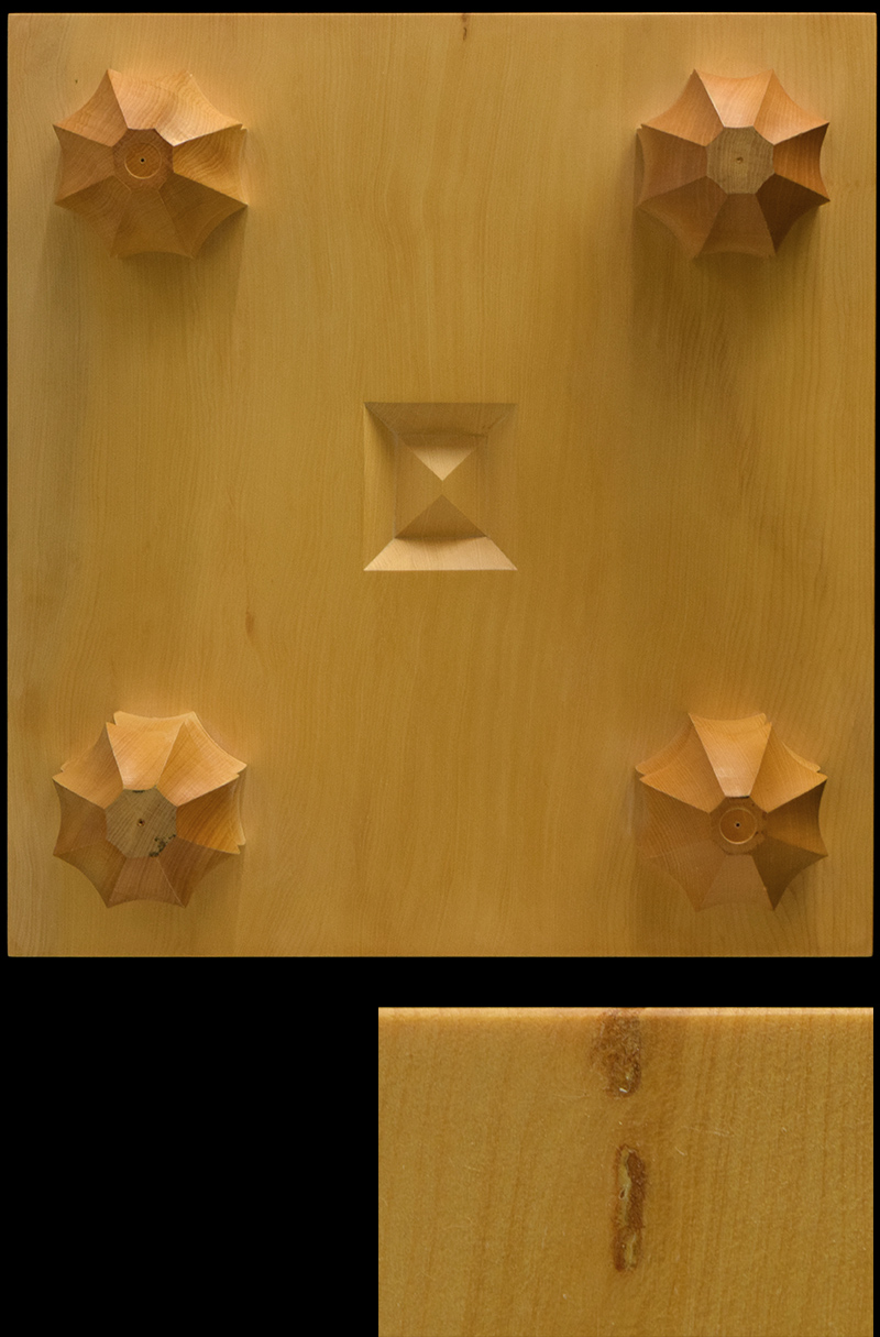 本榧足付碁盤 7寸2分（天柾） ga70010 | 前川榧碁盤店