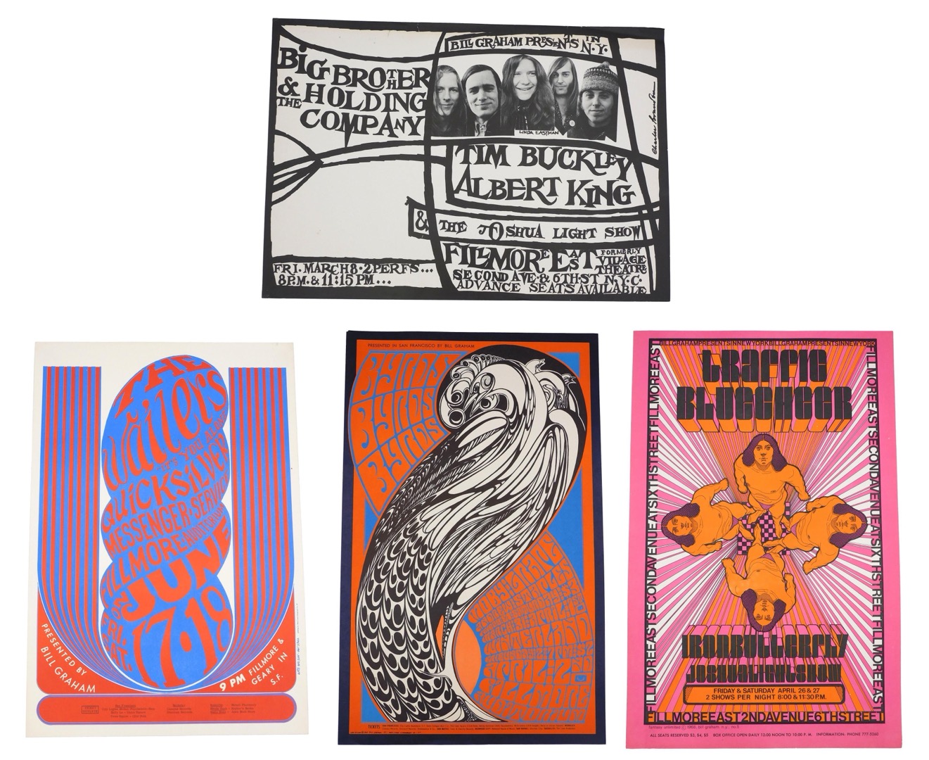 4)Bill Graham Fillmore East/West Concert Posters for Sale, Price