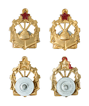 ソ連軍 襟章/工兵部隊用/メタル/レギュラー仕様/ペア/実物・未使用