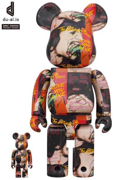 MEDICOM TOY - BE@RBRICK Andy Warhol × The Rolling Stones “Love You