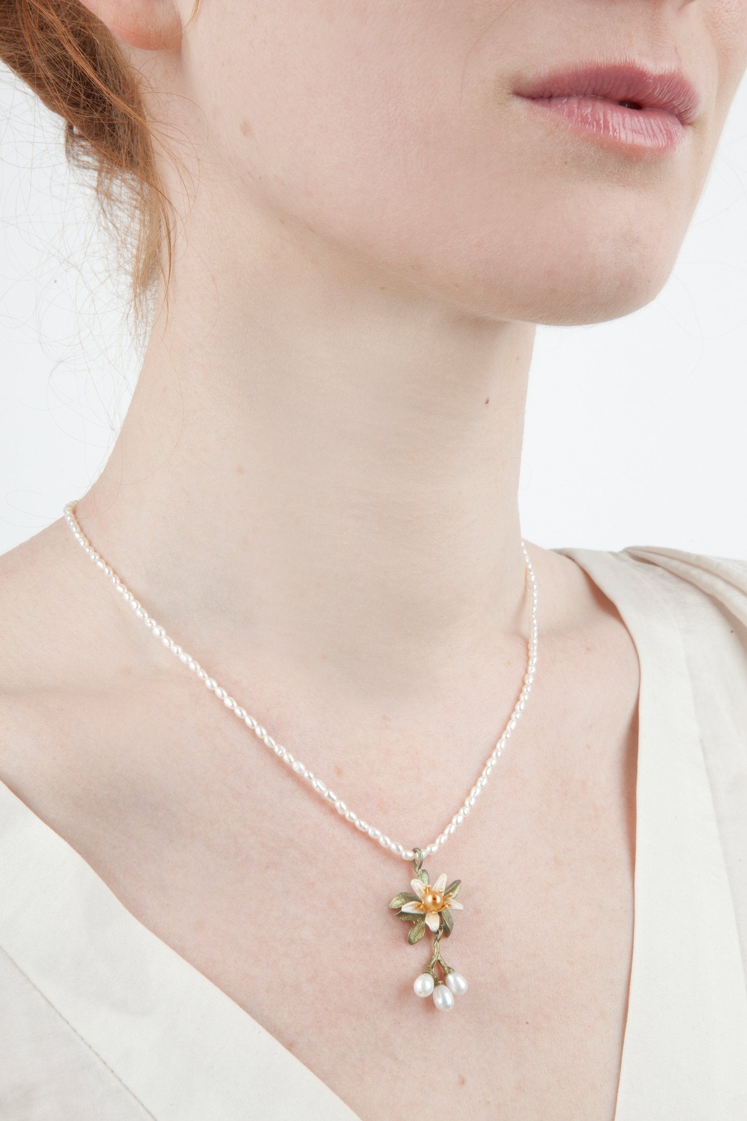 Orange Blossom Pendant - Flower Pearls – Michael Michaud US