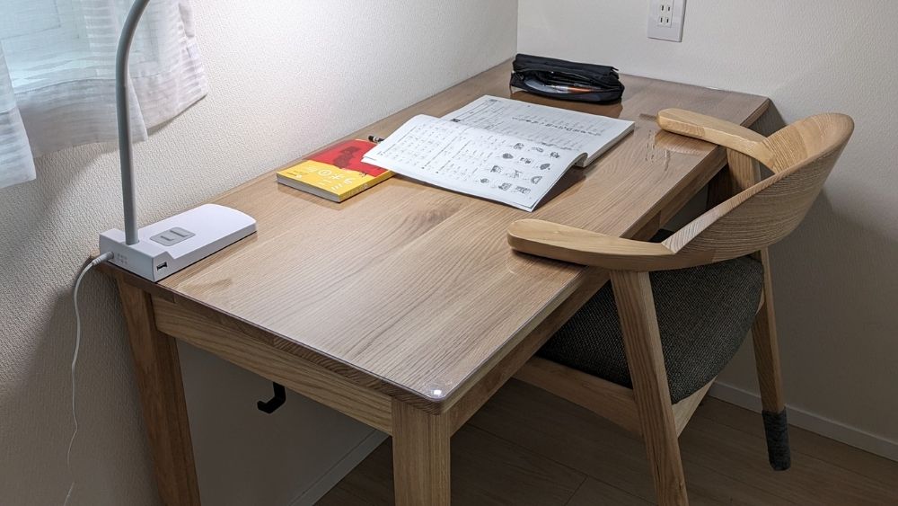 無印良品・無垢材デスク110×50向けデスクマットの販売案内［サイズを