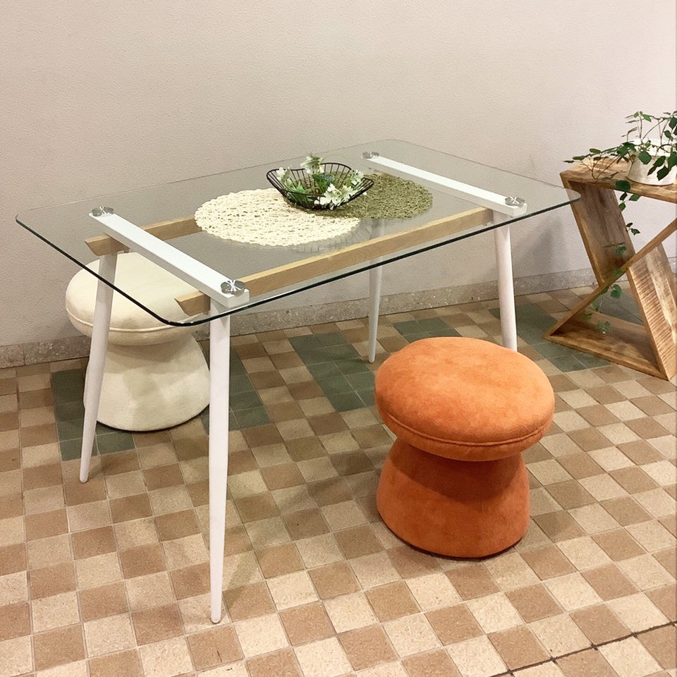 グラストップテーブル SDT2051【送料無料】ホワイト | NOCEノーチェ