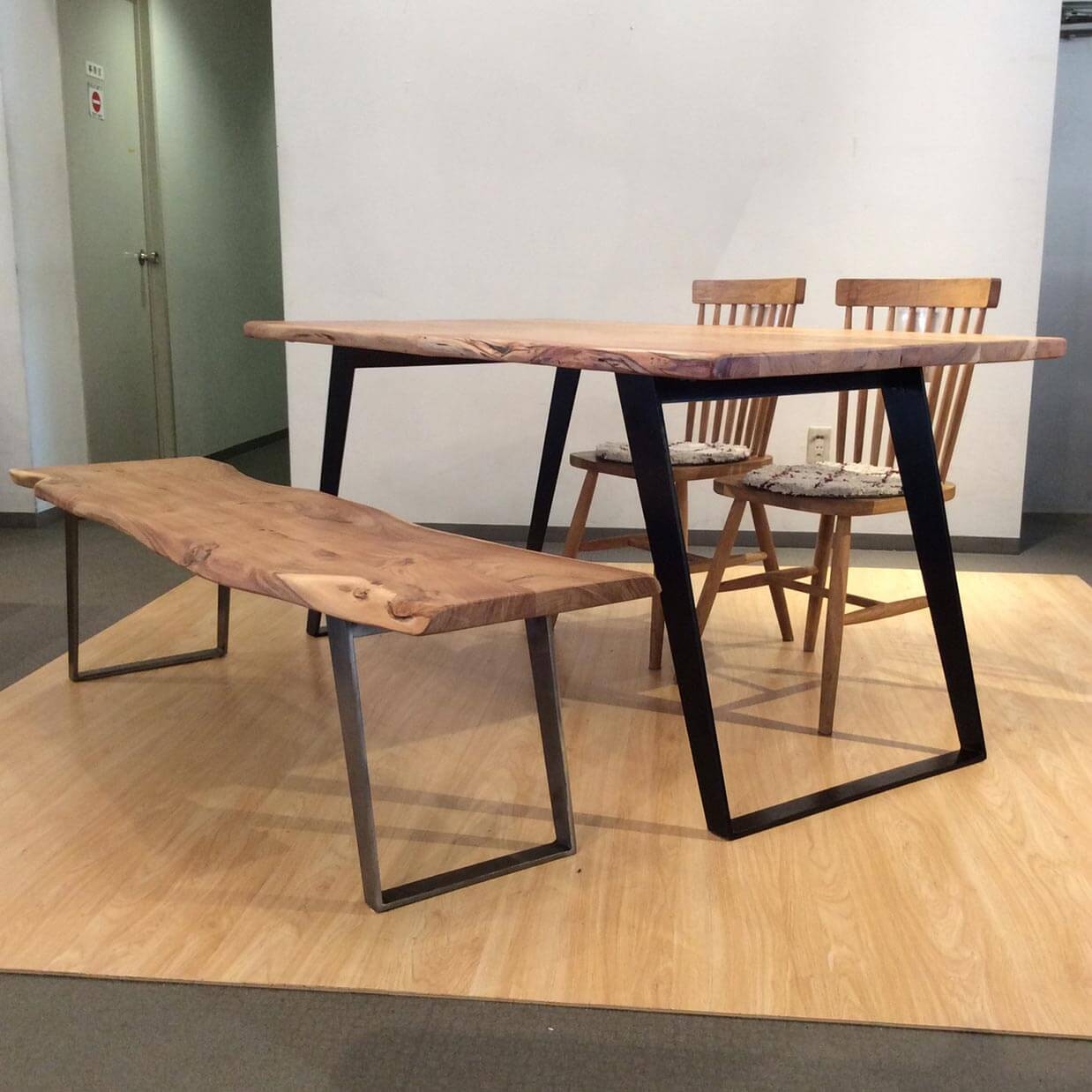 ベンチSBL-09【送料無料】 ナチュラル/ガルバナイズド | NOCEノーチェ