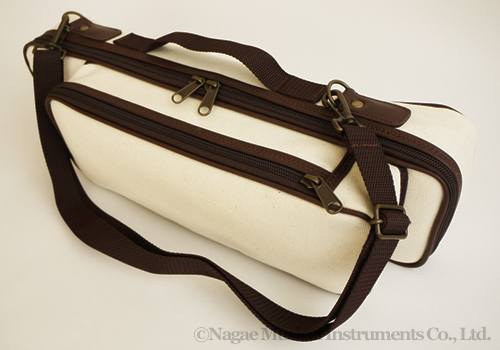 S.ハヤシ フルート＆ピッコロケースカバー 帆布アイボリー｜ 管楽器