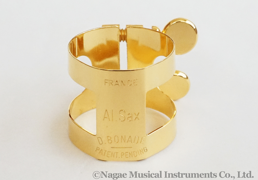 ボナード アルトサックスリガチャー 逆締め ゴールド GP｜ 管楽器専門