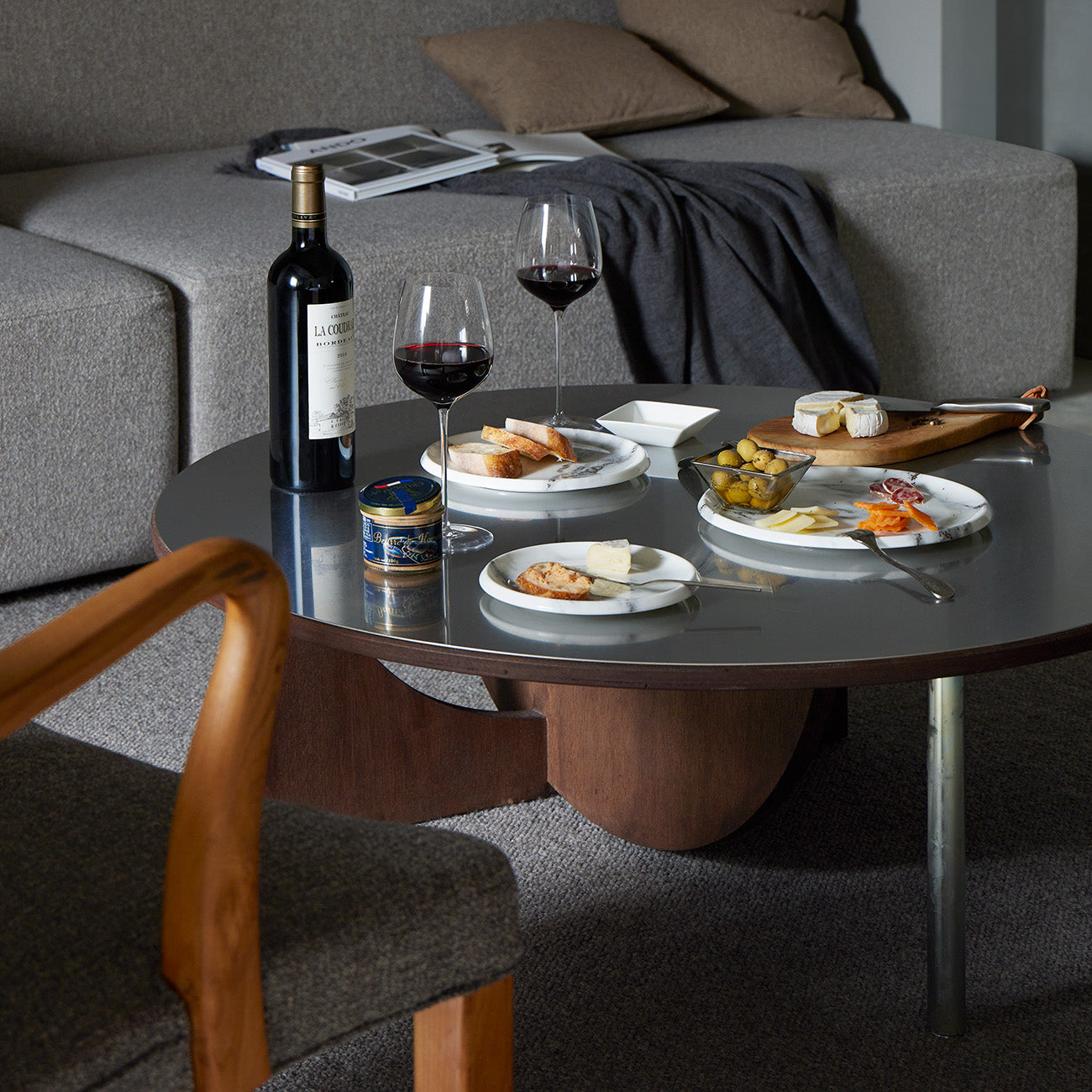 24cmプレート｜おしゃれカフェ食器｜MARBLE GREY｜ニッコー公式