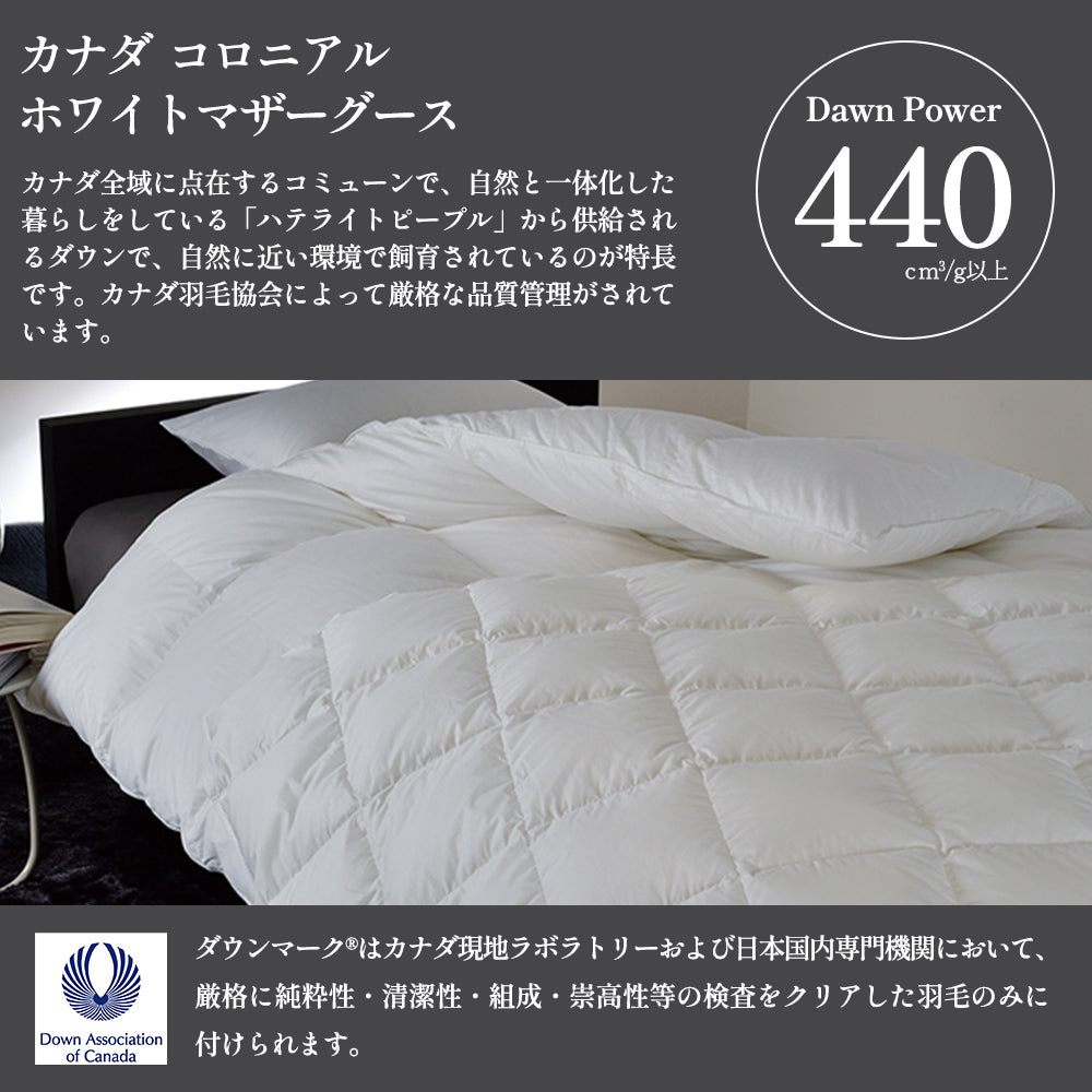 昭和西川 100年羽毛］羽毛布団 日本製カナダ産コロニアルホワイト