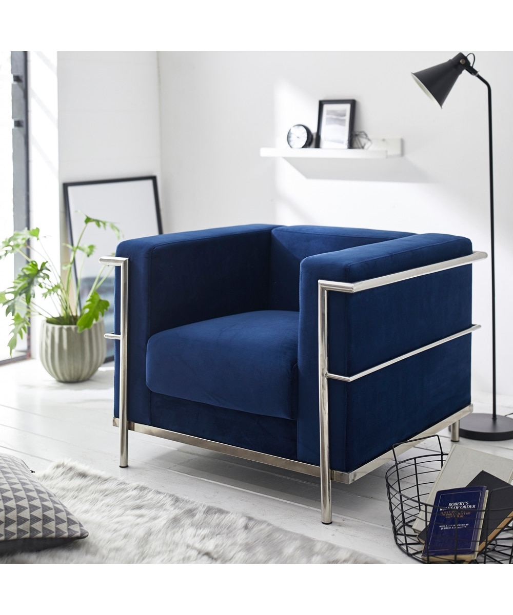 1人掛け]ソファ｜コルビュジェ デザイナーズ ベロア調 通販【ニッセン】