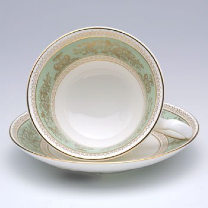 ウェッジウッド コロンビアセージグリーン ティーカップ&ソーサー