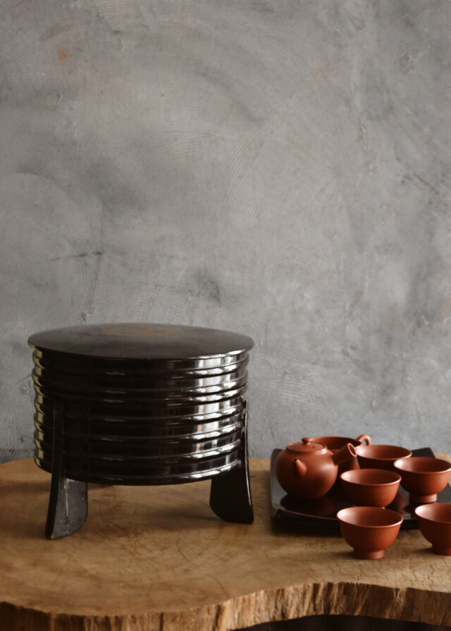 蒔絵漆器 ほかい 骨董 蒔絵 行器 茶櫃 小さなほかい