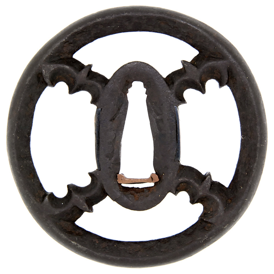 鍔 無銘 赤坂 四方雁金透鍔(TU-300115)｜刀・日本刀の販売なら日本刀