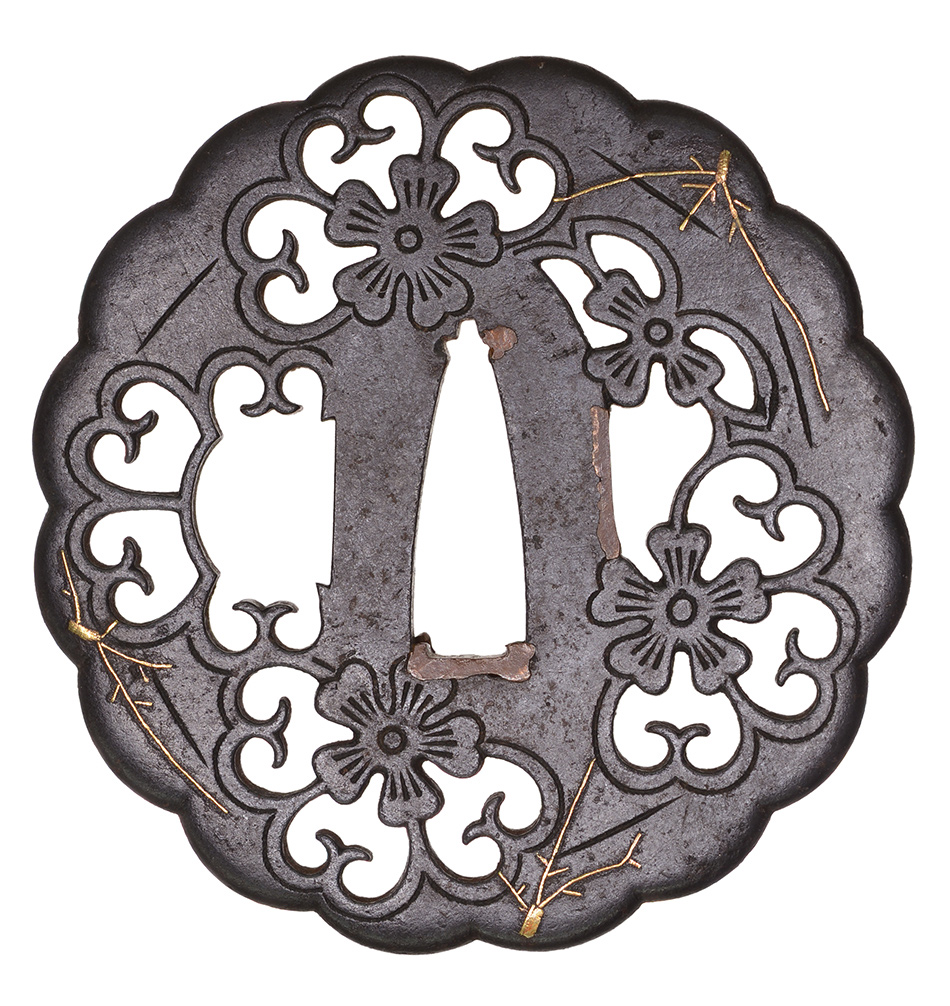 鍔 無銘 神吉 霞桜透図鍔（TU-010220)｜刀・日本刀の販売なら日本刀